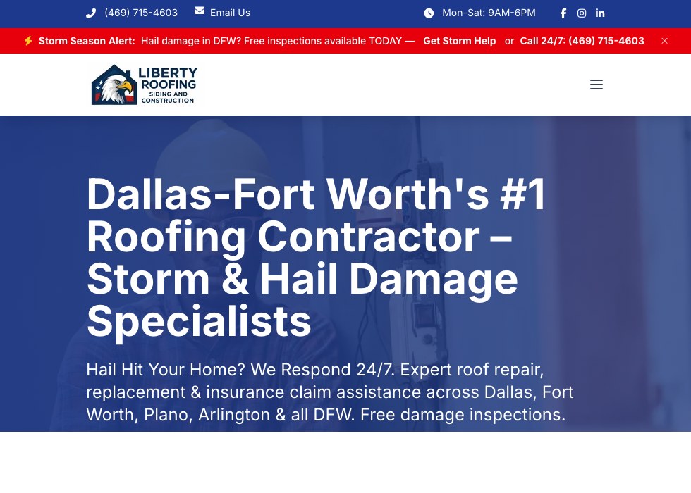 Liberty RSC — Roofing contractor Dallas Fort Worth