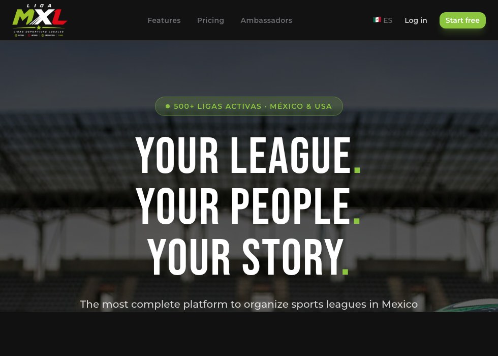 LigaMXL — Plataforma de liga de fútbol