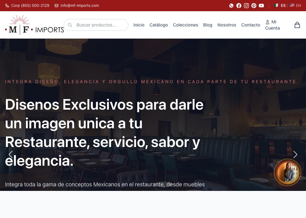 MF Imports — Tienda de refrigeración comercial