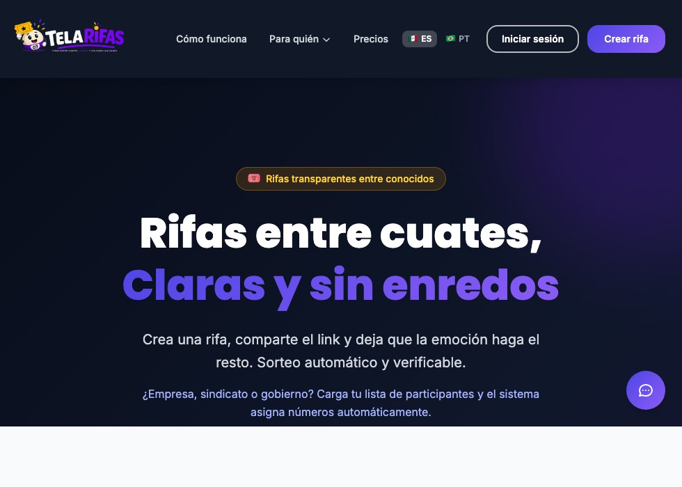 Te La Rifas — Plataforma de rifas en línea